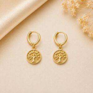 BRINCO ARGOLA ARVORE VIDA M DOURADO