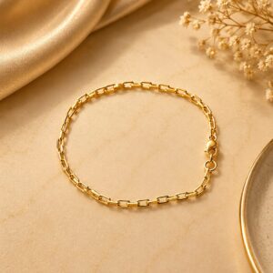 PULSEIRA ELO RETANGULAR M DOURADO