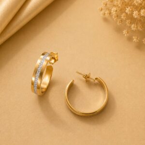 BRINCO ARGOLA G PRATA E DOURADO