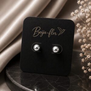 BRINCO BOLINHA BANHADO PRATA
