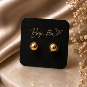 BRINCO BOLINHA BANHADO A OURO