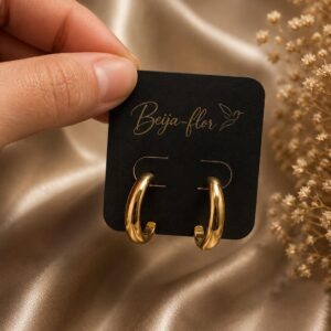 BRINCO ARGOLA BANHADO A OURO