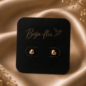 BRINCO CORAÇÃO PEQUENO BANHADO A OURO