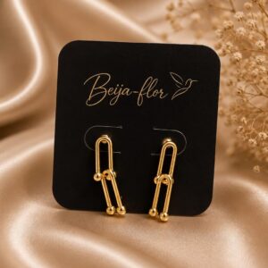 BRINCO BLOGUEIRA BANHADO A OURO